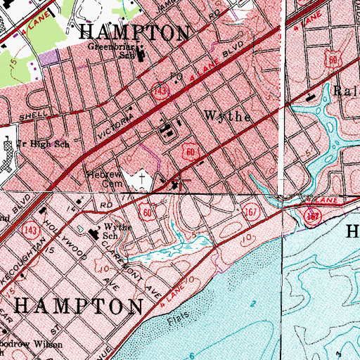 Topographic Map of Wythe Presbyterian Church, VA