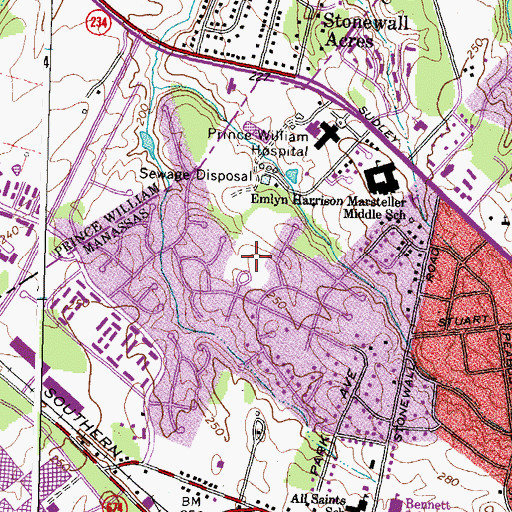 Topographic Map of R C Haydon Elementary School, VA
