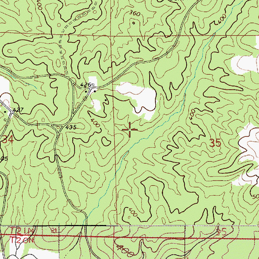 Topographic Map of State of Alabama, AL