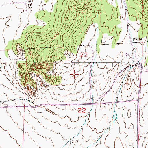 Topographic Map of State of Colorado, CO