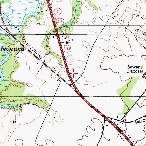 Topographic Map of State of Delaware, DE