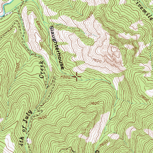 Topographic Map of State of Idaho, ID