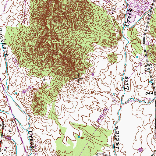 Topographic Map of Commonwealth of Kentucky, KY