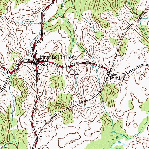 Topographic Map of State of New York, NY