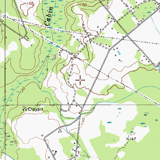 Topographic Map of State of South Carolina, SC