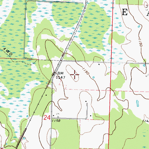 Topographic Map of State of Wisconsin, WI
