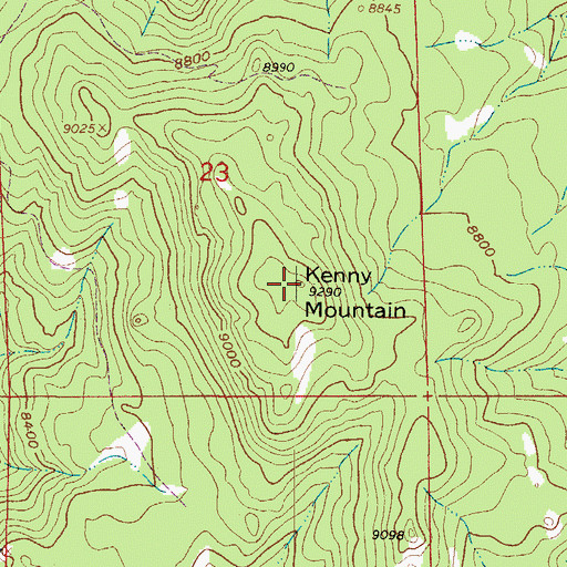 Topographic Map of Kenny Mountain, CO