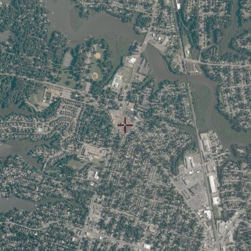 Aerial/Satellite Image of Lafayette Shores Shopping Center, VA