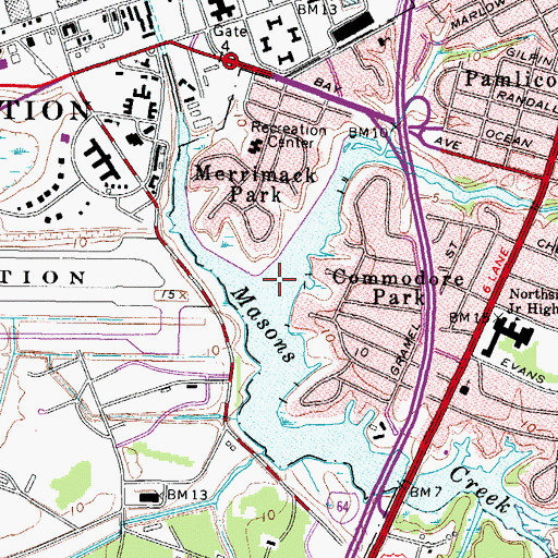 Topographic Map of Oastes Creek, VA
