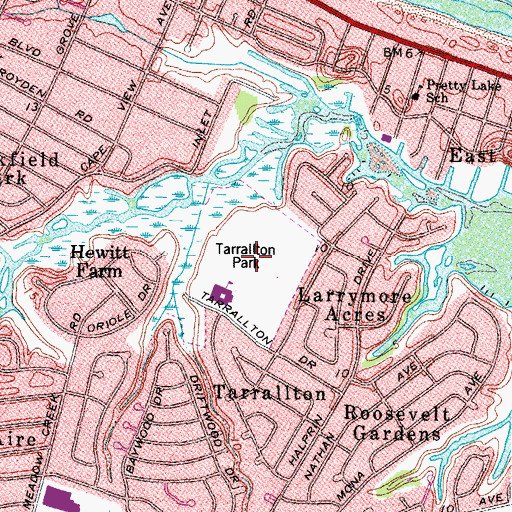 Topographic Map of Tarrallton Park, VA
