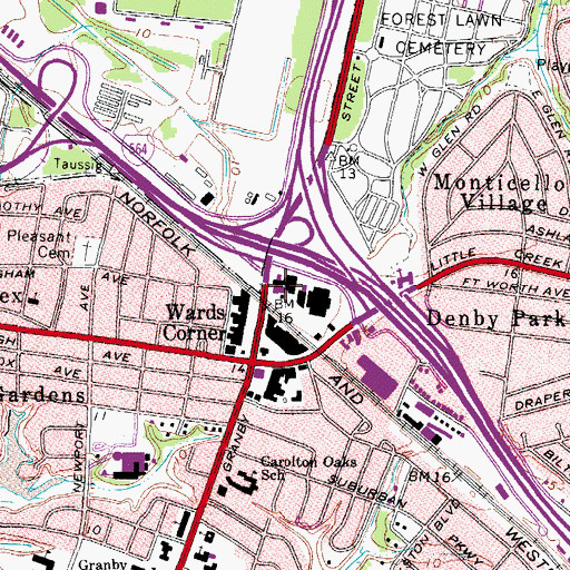 Topographic Map of Wright Post Office, VA