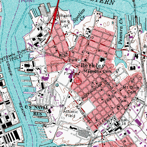 Topographic Map of Saint Helena Elementary School, VA