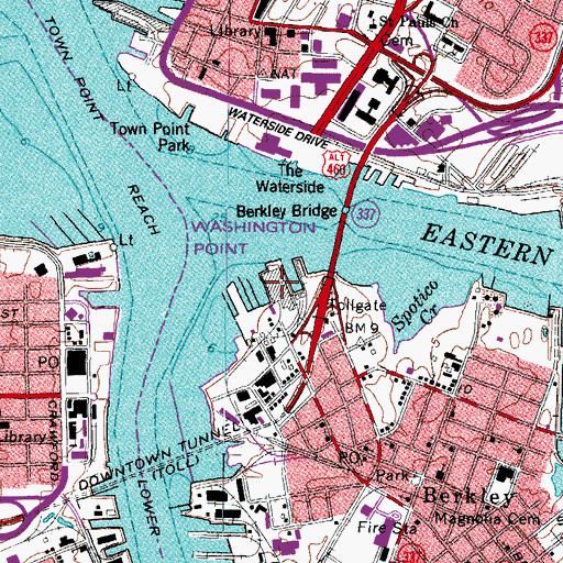 Topographic Map of Washington Point, VA