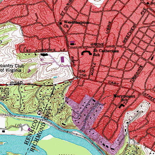 Topographic Map of Rio Vista, VA