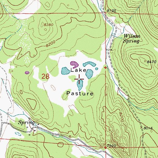 Topographic Map of Lake Pasture, CO