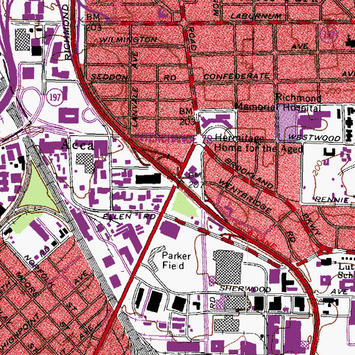 Topographic Map of Interchange 78, VA