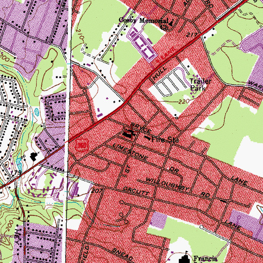 Topographic Map of Manchester Baptist Church, VA