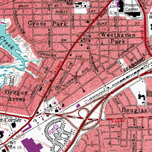 Topographic Map of Oregon Gardens, VA