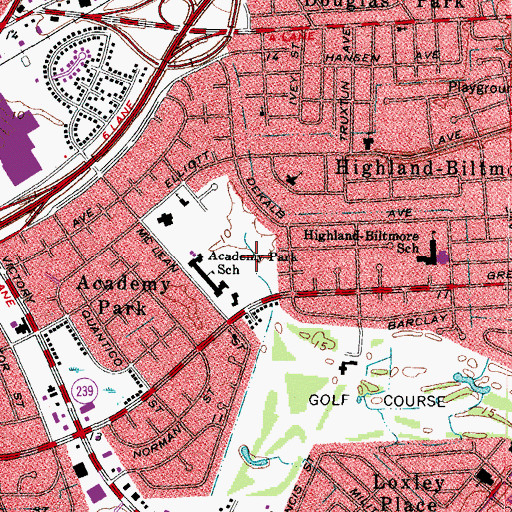 Topographic Map of Woodland Park, VA