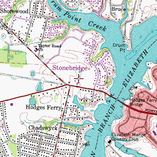 Topographic Map of Brandy Plaza Shopping Center, VA