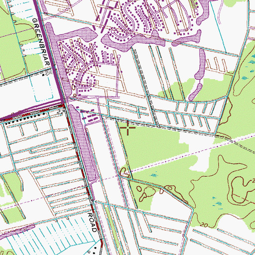 Topographic Map of Greenbrier Primary School, VA