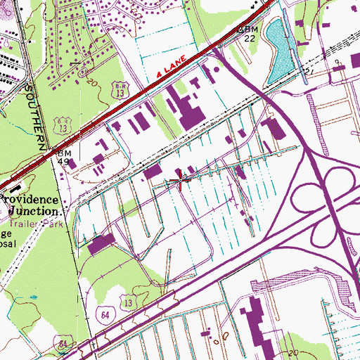 Topographic Map of Greenbrier Industrial Park, VA