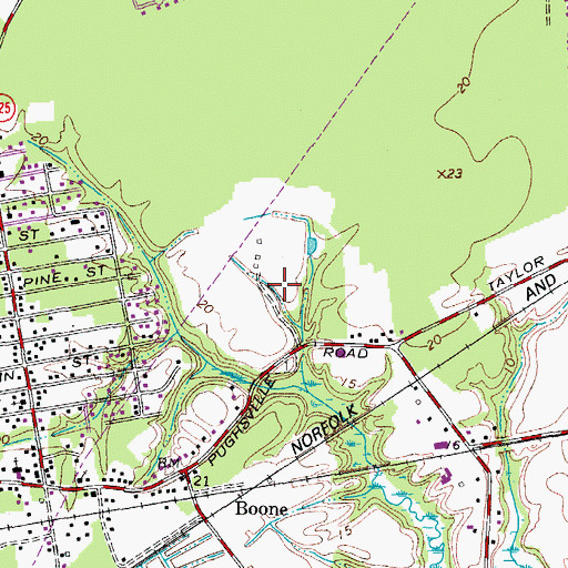 Topographic Map of Interchange 10, VA