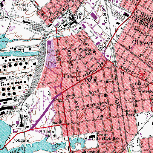 Topographic Map of Johnson Park, VA