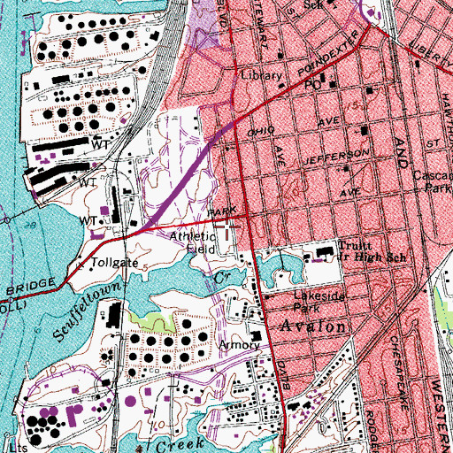 Topographic Map of Rena B Wright Primary School, VA