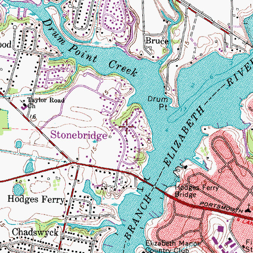 Topographic Map of Stone Bridge, VA