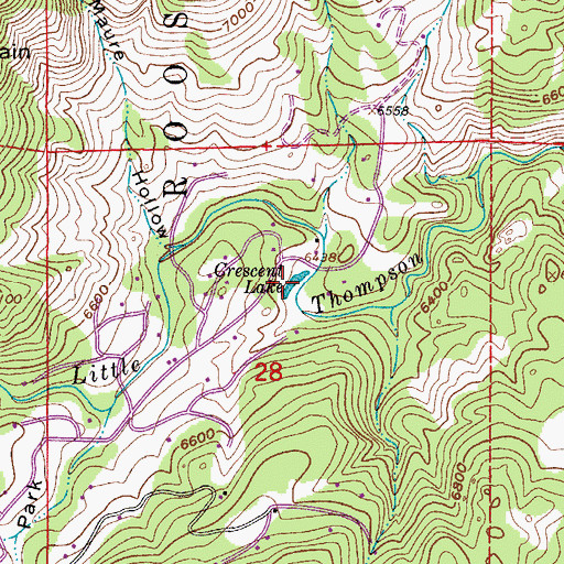 Topographic Map of Crescent Lake, CO