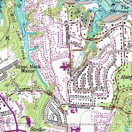 Topographic Map of Alanton Elementary School, VA