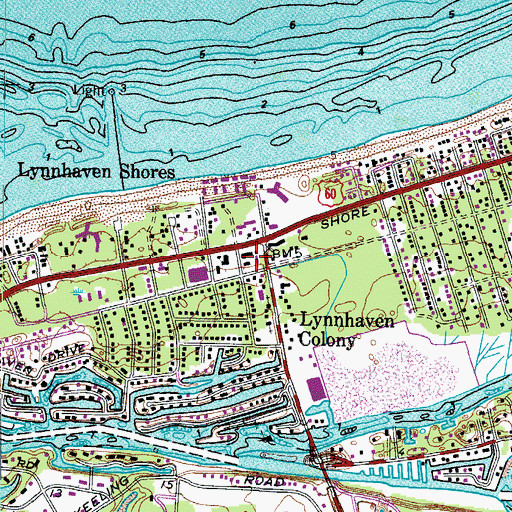 Topographic Map of Sunstates Shopping Center, VA