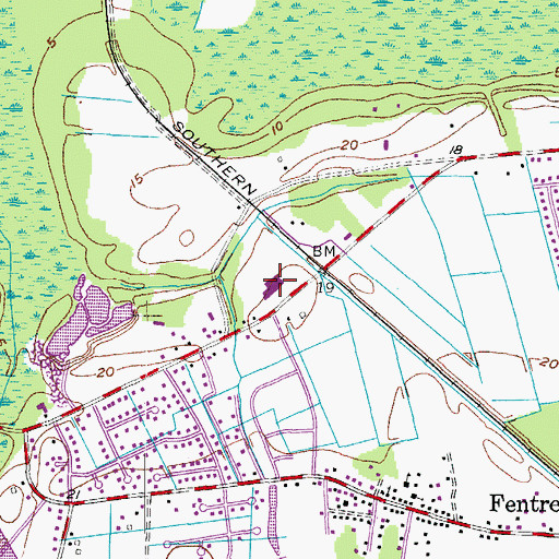 Topographic Map of Butts Road Primary School, VA