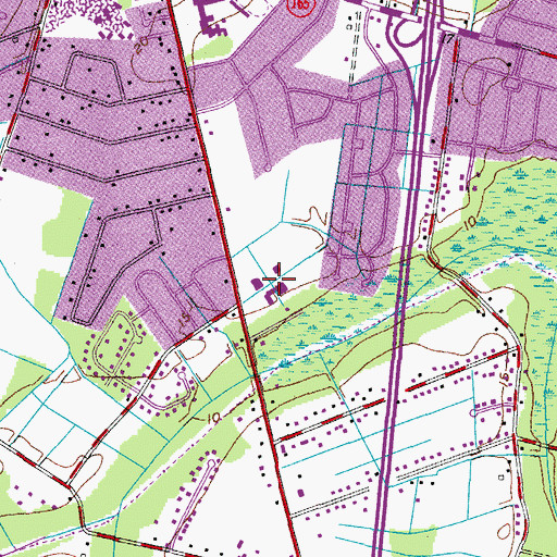 Topographic Map of Glenwood Shopping Center, VA