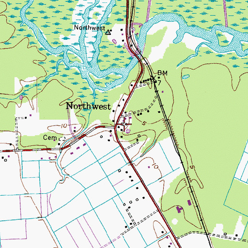 Topographic Map of Northwest Post Office, VA