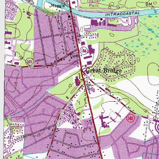 Topographic Map of Wilson Village Shopping Center, VA