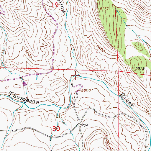 Topographic Map of Dry Hollow, CO