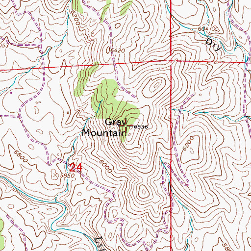 Topographic Map of Gray Mountain, CO