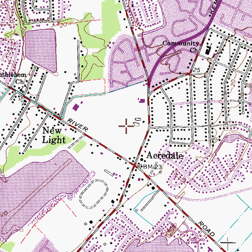 Topographic Map of Kempsriver Crossing Shopping Center, VA