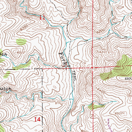 Topographic Map of Howard Gulch, CO
