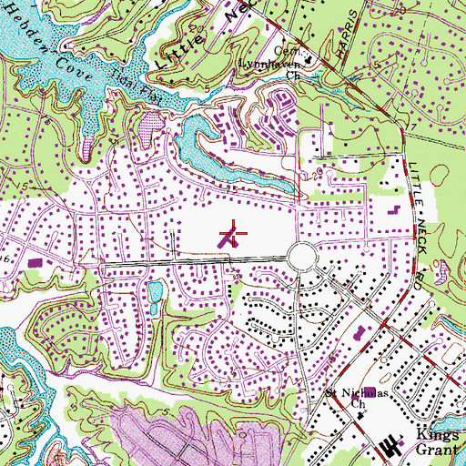 Topographic Map of Kingston Elementary School, VA