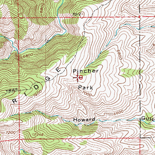 Topographic Map of Pincher Park, CO