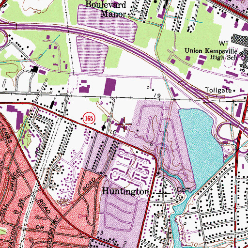 Topographic Map of Point O'View Elementary School, VA