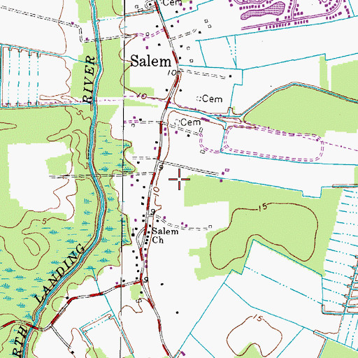Topographic Map of Salem Elementary School, VA