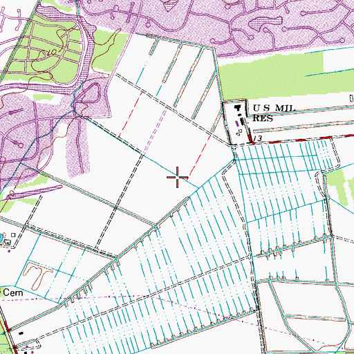 Topographic Map of Salem Middle School, VA