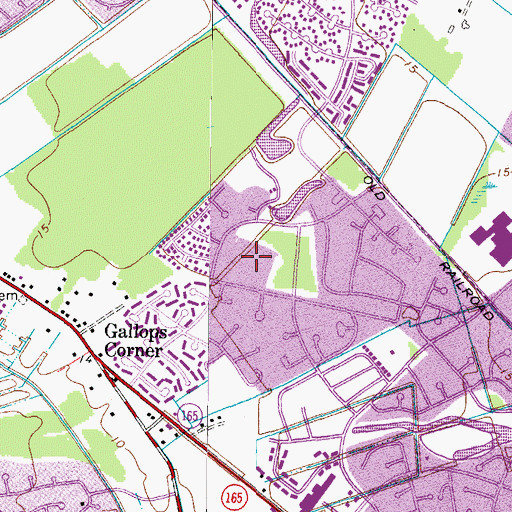 Topographic Map of White Oaks Elementary School, VA