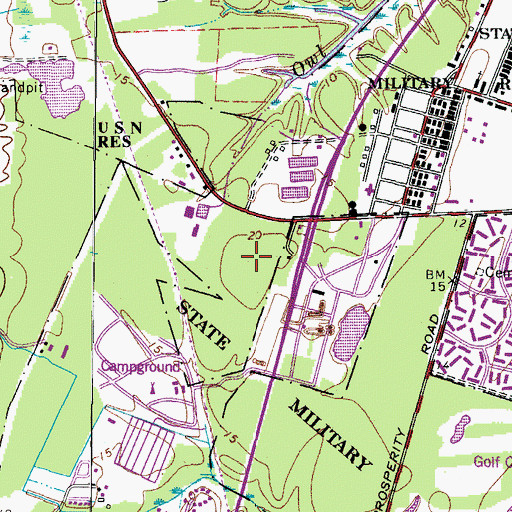 Topographic Map of Birdneck Elementary School, VA