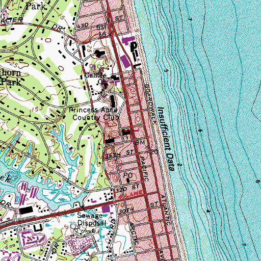 Topographic Map of First Presbyterian Church, VA