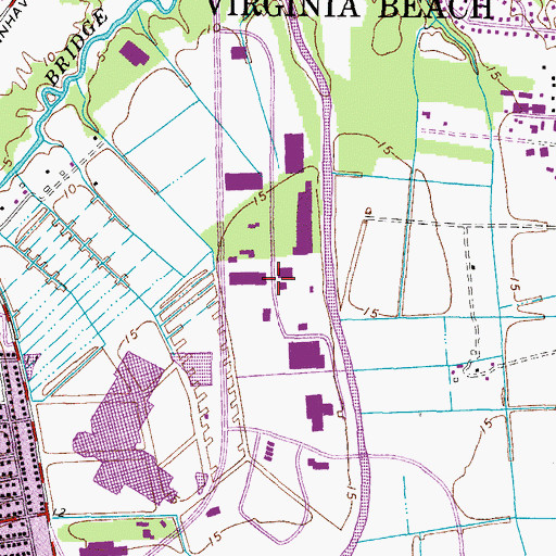 Topographic Map of Oceana West Industrial Park, VA